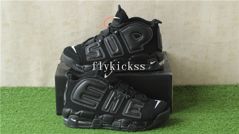 Supreme x Nike Air More Uptempo Black